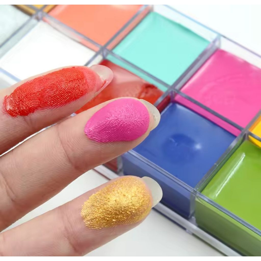 Face Paint Oil Based 12 / 26 Warna Body Face Paint Non-toxic Fluorescent Face Paint Palette 12 Color