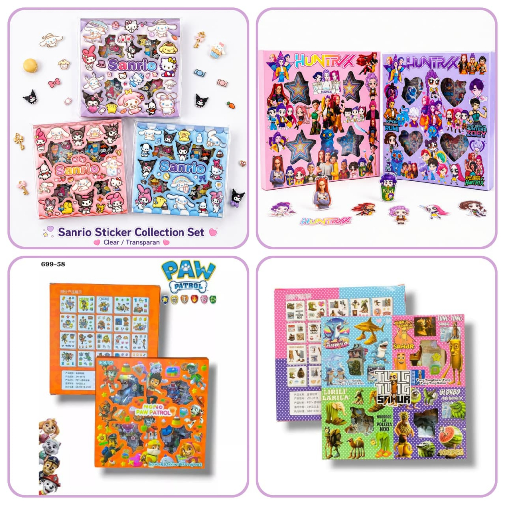 Mainan Stiker Korean Lucu Waterproof Sticker estetik