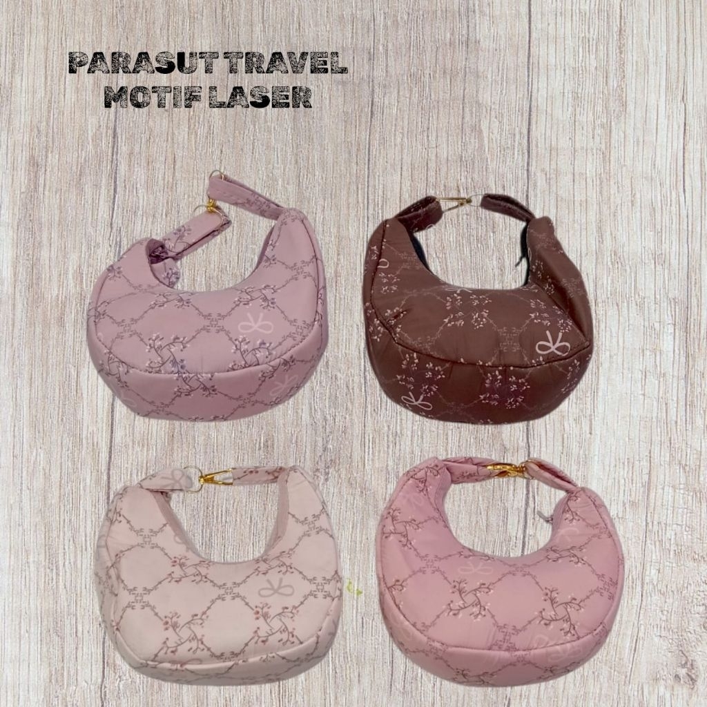 mukenah parasut motif lasercut/ mukenah traveling motif 2in1