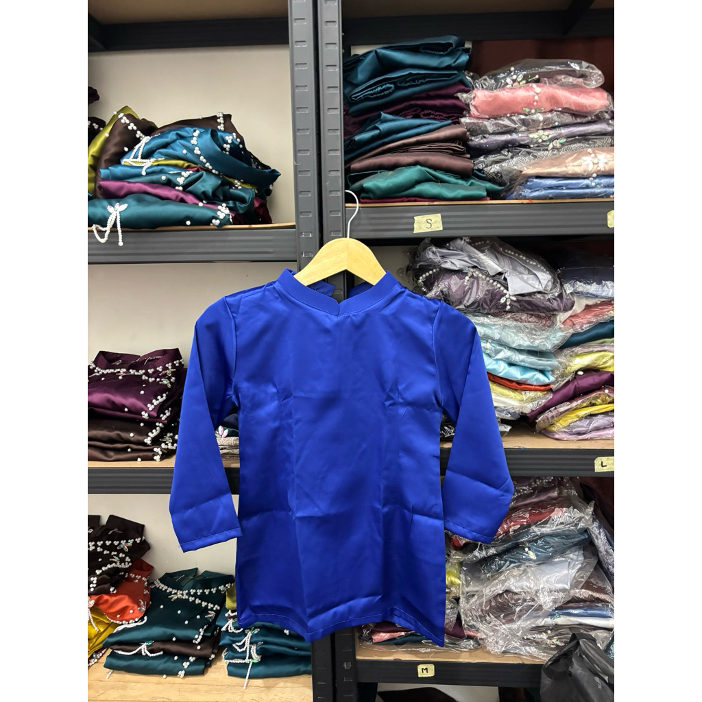 TUNIK ANAK SATIN POLOS / /TUNIK ANAK SEKOLAH / TUNIK ANAK ADAT PALEMBANG / ATASAN ANAK POLOS / TUNIK