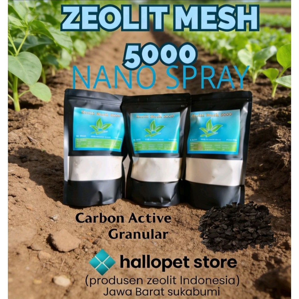 tepung zeolite aktif media tanam sprayy nano repack mesh 5000