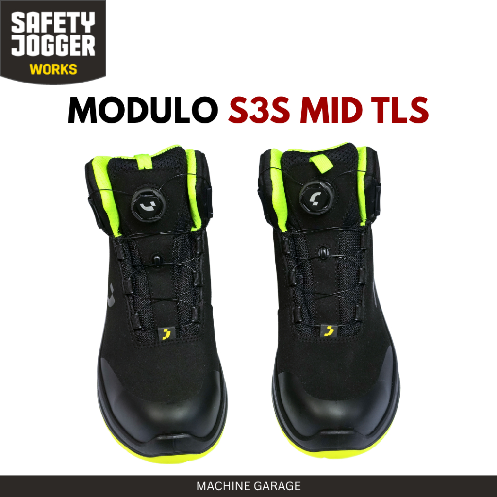 Sepatu Safety Jogger Works Modulo S3S Mid TLS Nano Carbon Toecap Metal Free Antistatic ESD Anti Slip