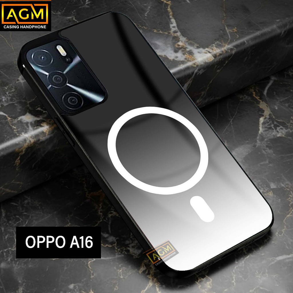 Case Oppo A16 - New Softcase Glossy Full Body casing Hp Oppo [Motif Magsafe] - AGM Case softcase gla
