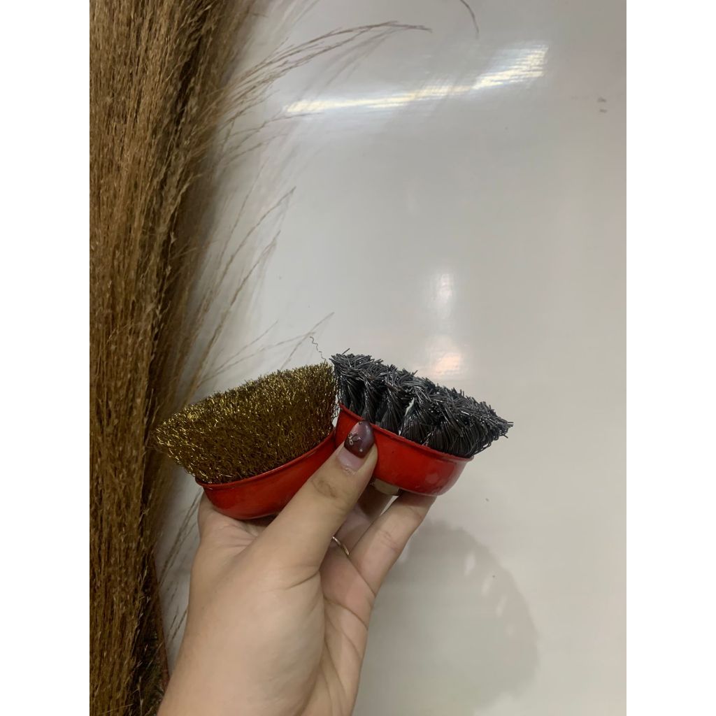 Sikat Mangkok Cup Brush 3 Inch - Kawat Kuningan Emas & Tembaga - Anti Karat
