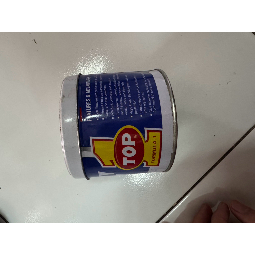 Top 1 Grease Gemuk Bearing Heavy Duty Lithium EP NLGI 3 TOP 1 (Kaleng 0.45kg)