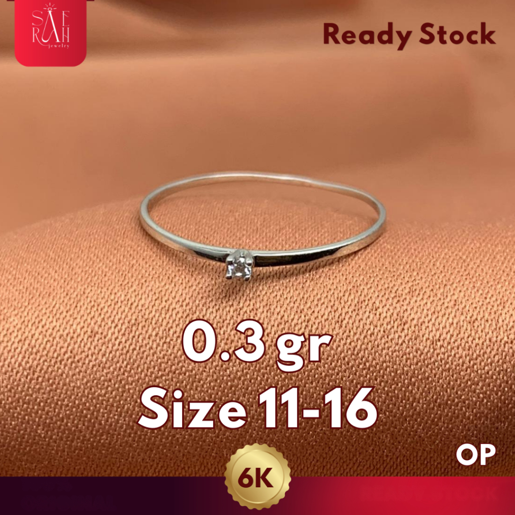 Cincin Emas 6K - Toko Emas Saerah - 0.3 Gram