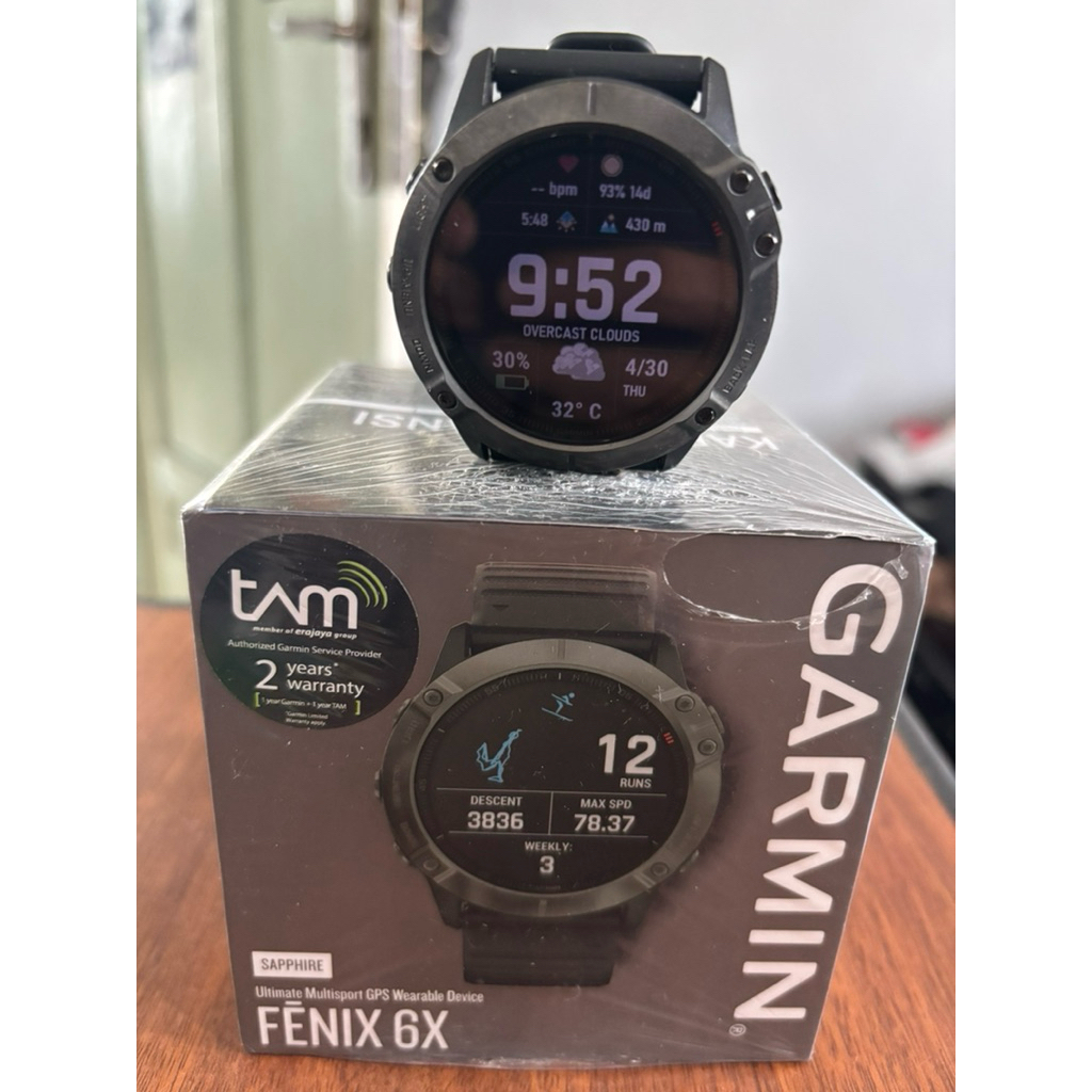 GARMIN FENIX 6X SAPPHIRE MULUS LIKE NEW