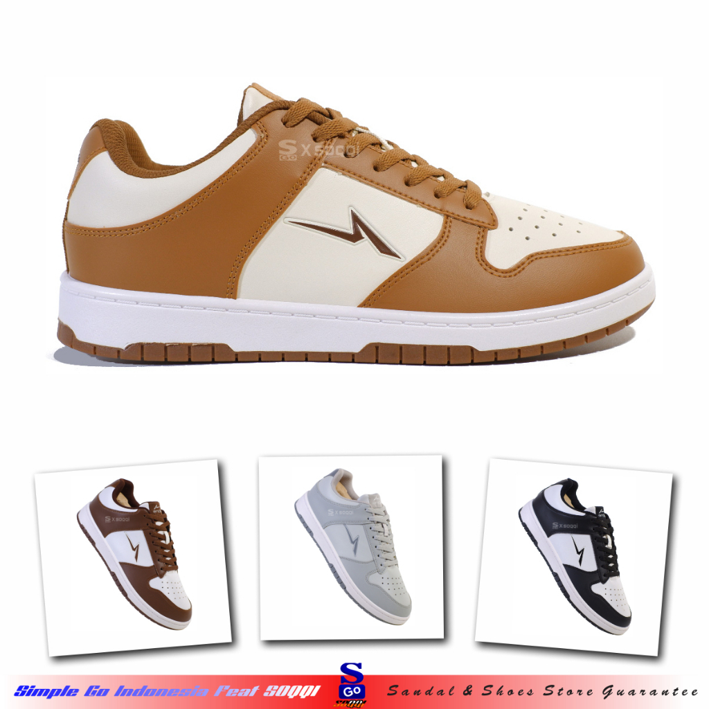 Ando Pospop Sepatu Pria Dewasa Tali Original Sneakers Cowok Dewasa Kekinian 39-43