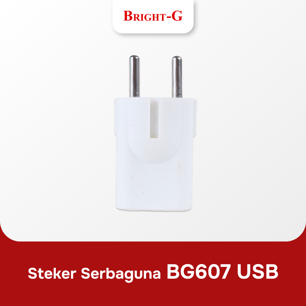 BRIGHT-G Steker USB BG 607USB One Pro Konverter Steker USB Multi Fungsi + Lampu