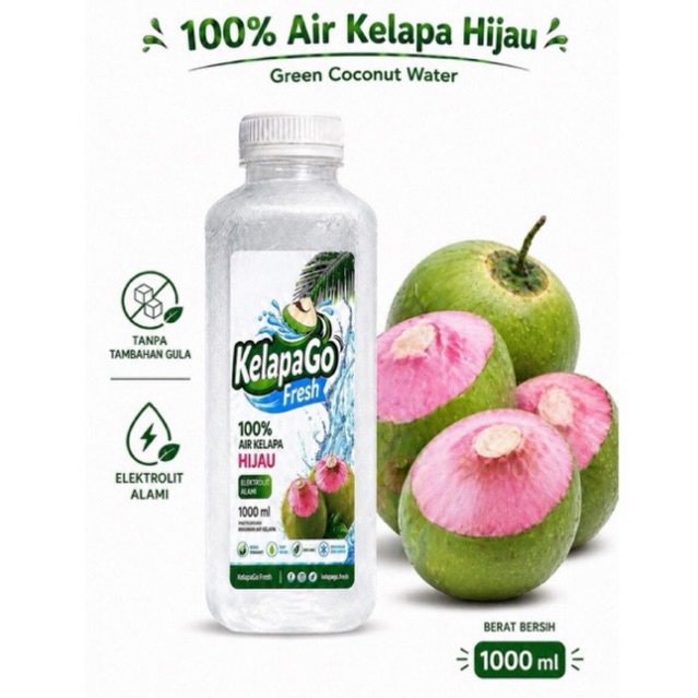 Air kelapa ijo 1000ml / Air kelapa hijau murni asli / green coconut water