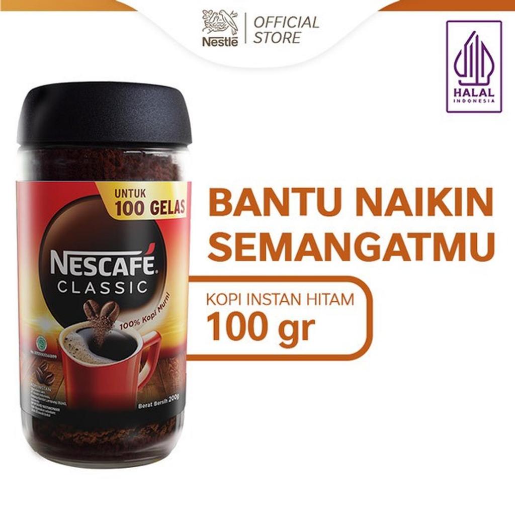 NESCAFE CLASSIC Kopi Instant Kopi Hitam Jar 100 gr