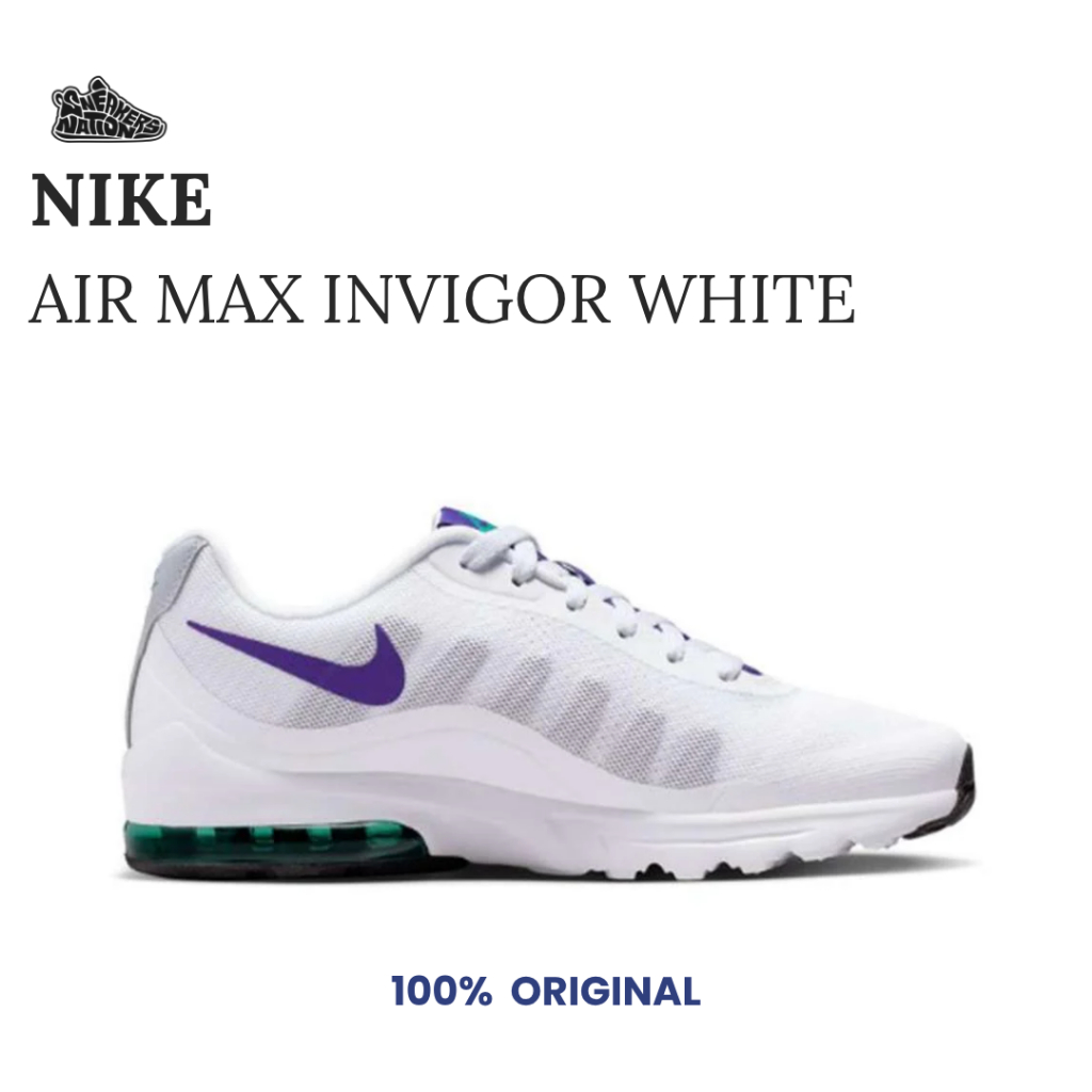 Sepatu Running Wanita Nike Air Max Invigor White Original