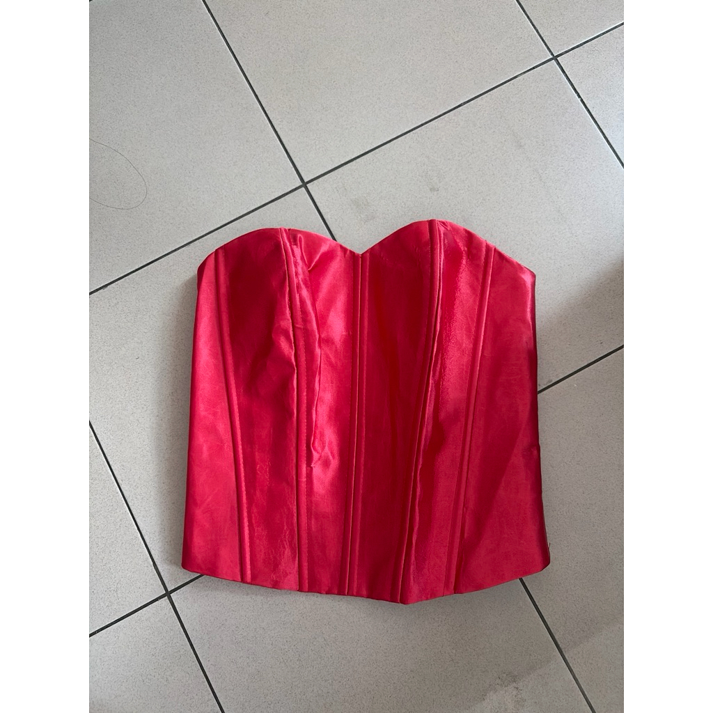 Corset Korset Tube Camisol Kamisol Tank Top Kemben Torso Satin