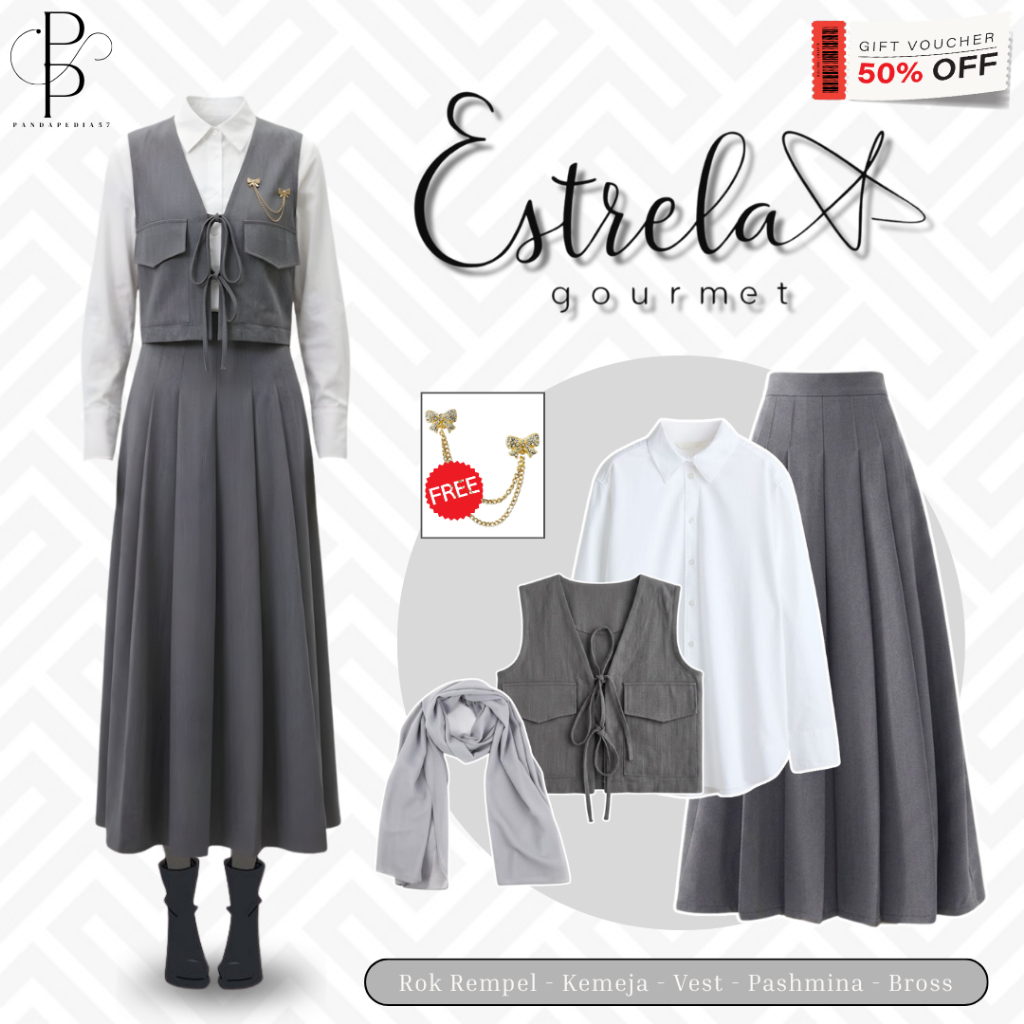 Ootd Yearbook (Vest + Kemeja Basic + Rok Remple ) American School Yearbook Outfit Viral PND0104