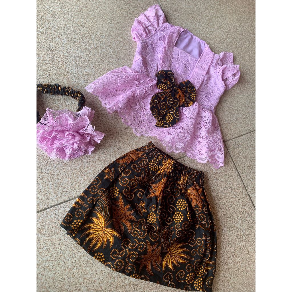 PRELOVED BAJU TEDAK SITEN/ KEBAYA ANAK ANAK PEREMPUAN
