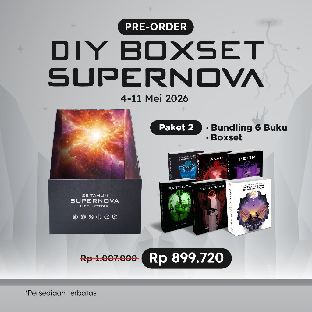 Pre Order Buku Set Seri Supernova Karya Dee Lestari + Boxset - Bentang Pustaka