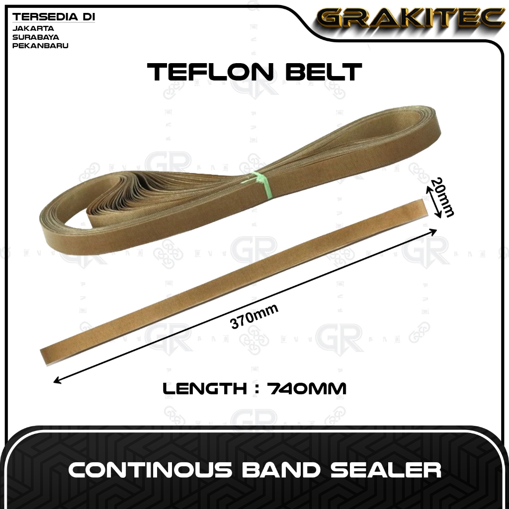 Teflon Gear Continuous Band Sealer Mesin Segel Plastik FR-900 Vertikal / Horizontal Eleman Pemanas G