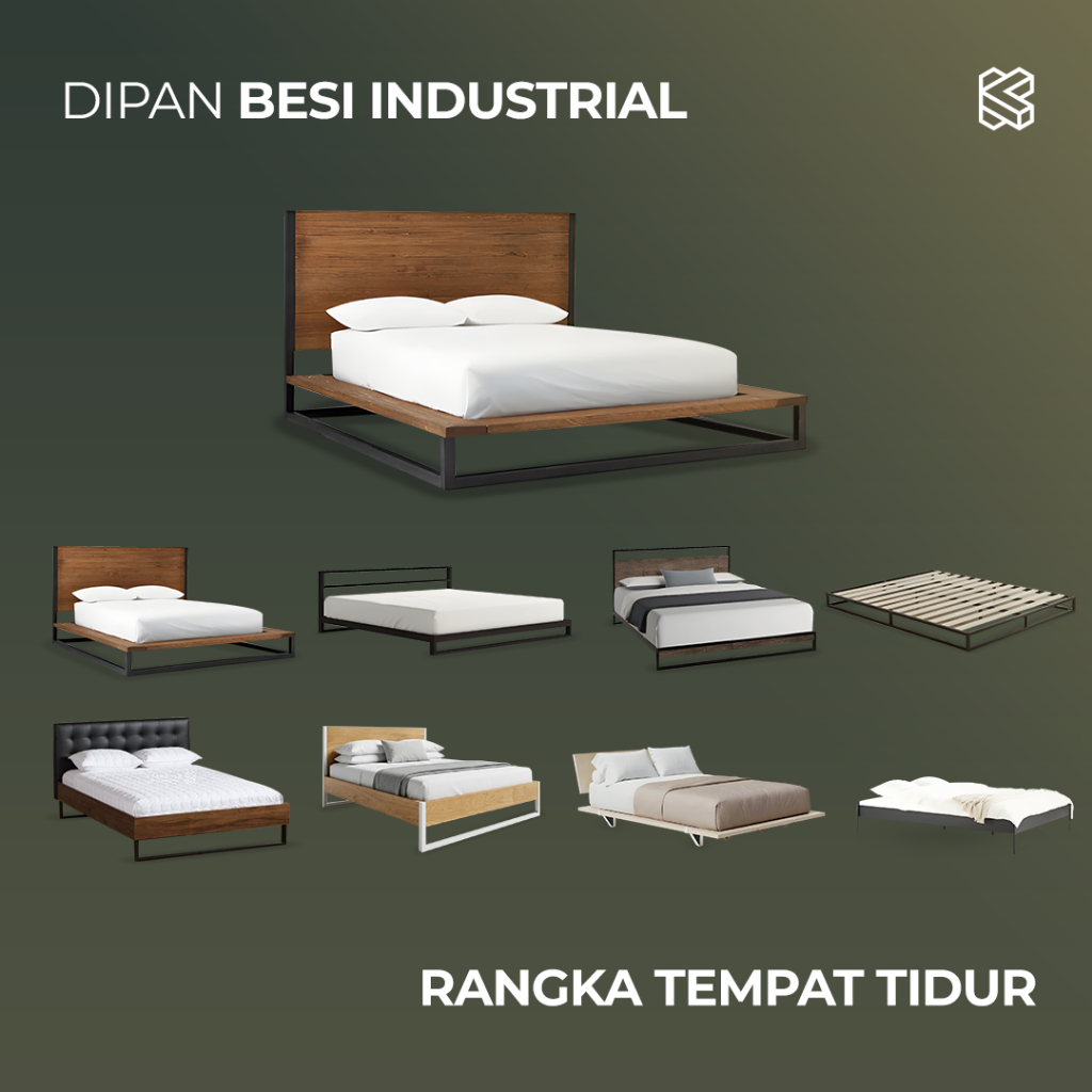 Dipan Besi Industrial - Rangka Tempat Tidur | Kitanata