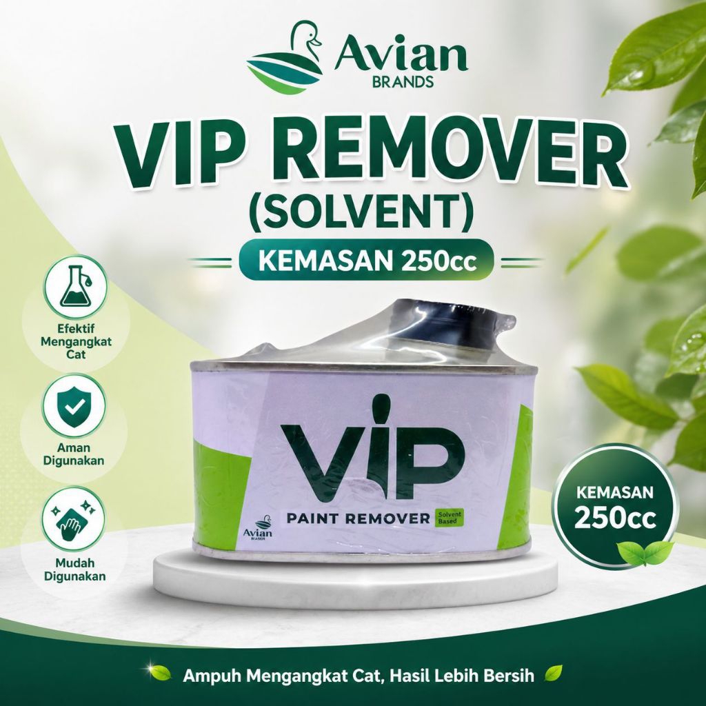 VIP Paint Remover 250cc Penghapus Cat Solvent Paint Remover Avian Brands Ampuh Bersihkan Cat Besi Ka