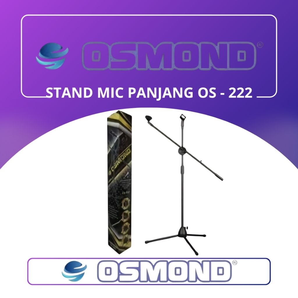Surya Agung Stand Mic OSMOND OS-222 Tiang mic panjang lantai