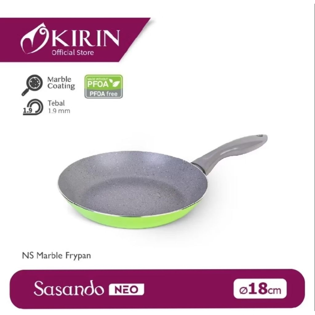 Kirin Teflon Wajan Sasando Fry Pan 18cm