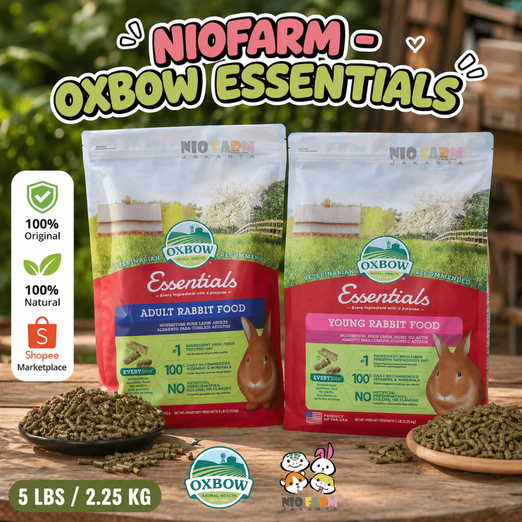 NIOFARM - OXBOW ESSENTIALS Pelet Kelinci Rabbit REPACK 5 LBS / 2.25 KG Young and Adult / PELET Oxbow