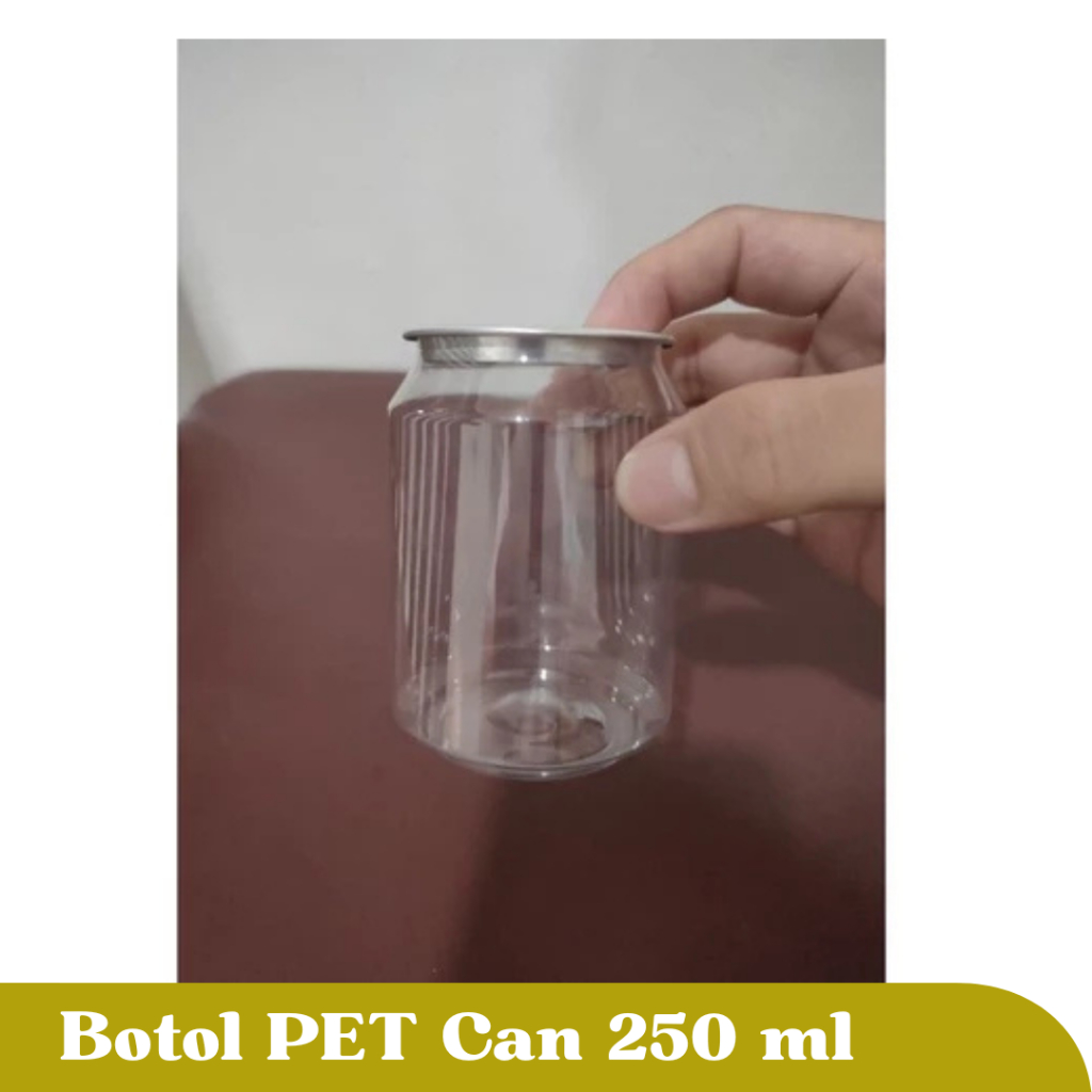 Botol Plastik Pet Can Tutup Kaleng 250 ml Kaleng Soda