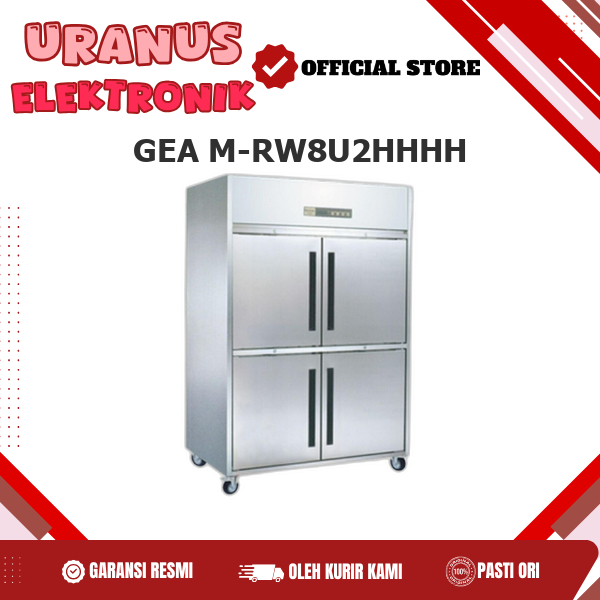 GEA M-RW8U2HHHH UPRIGHT CHILLER 4 Pintu Stainless Steel 1170L M-RW8U2HHHH RW8U2HHHH