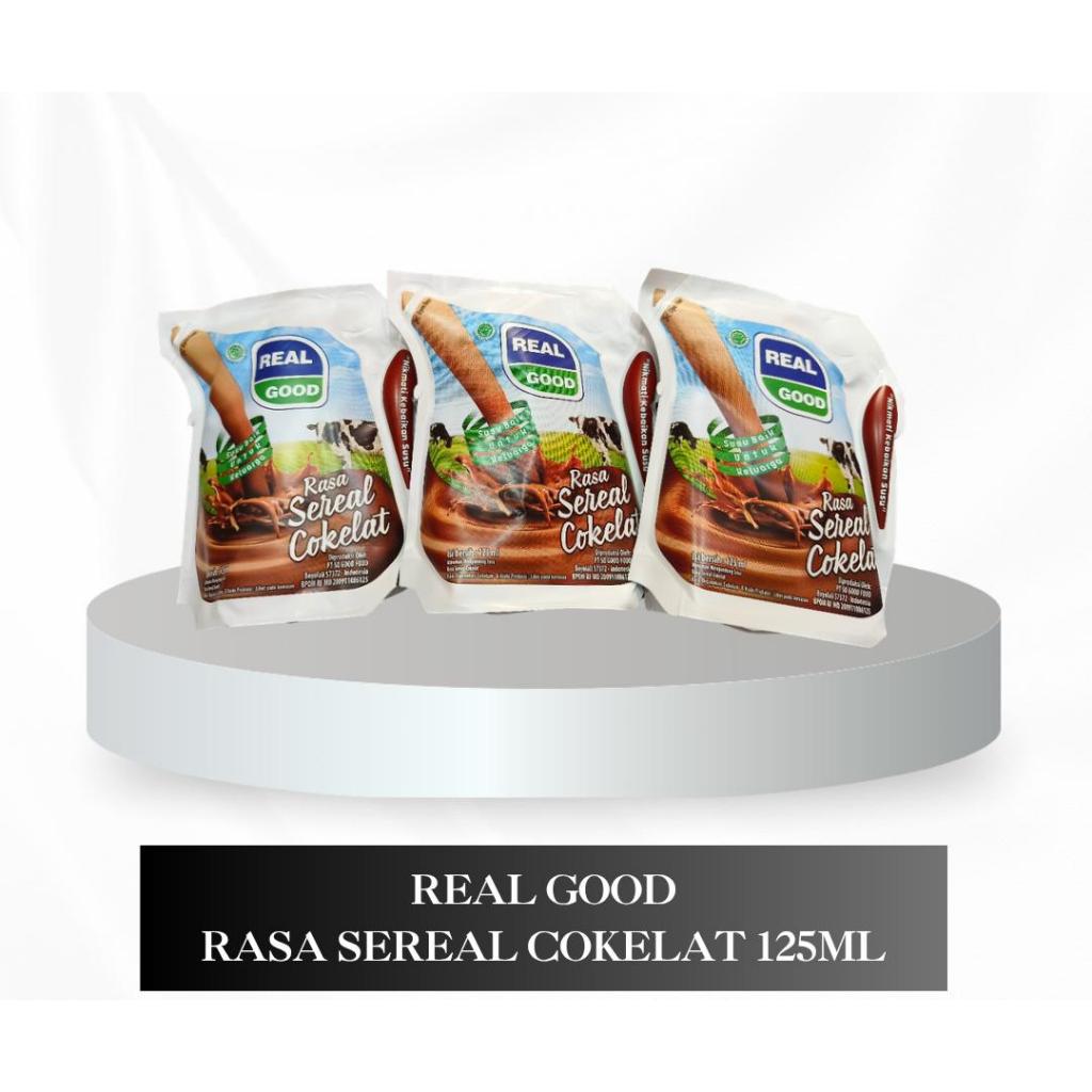 1 DUS ISI 40PCS REAL GOOD RASA SEREAL COKELAT 125ML / SUSU COKELAT / REAL GOOD MILK