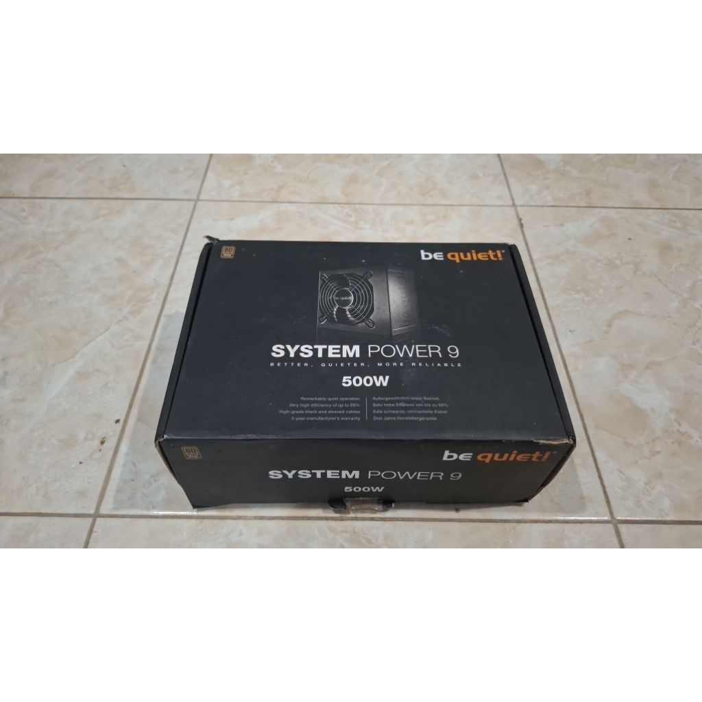 Power Supply Be Quiet System Power 9 500W 80+ Bronze