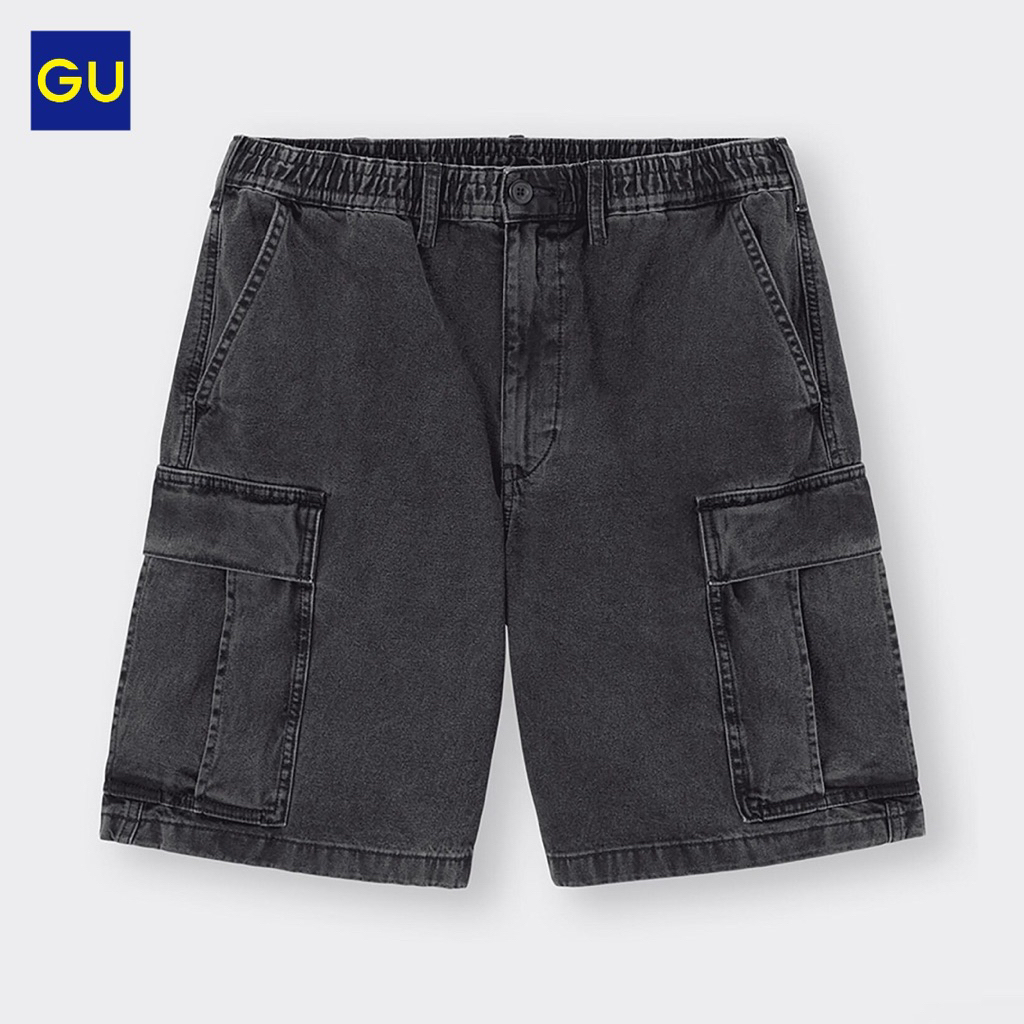 Celana Pendek Denim Wide Cargo Gu Uniqlo