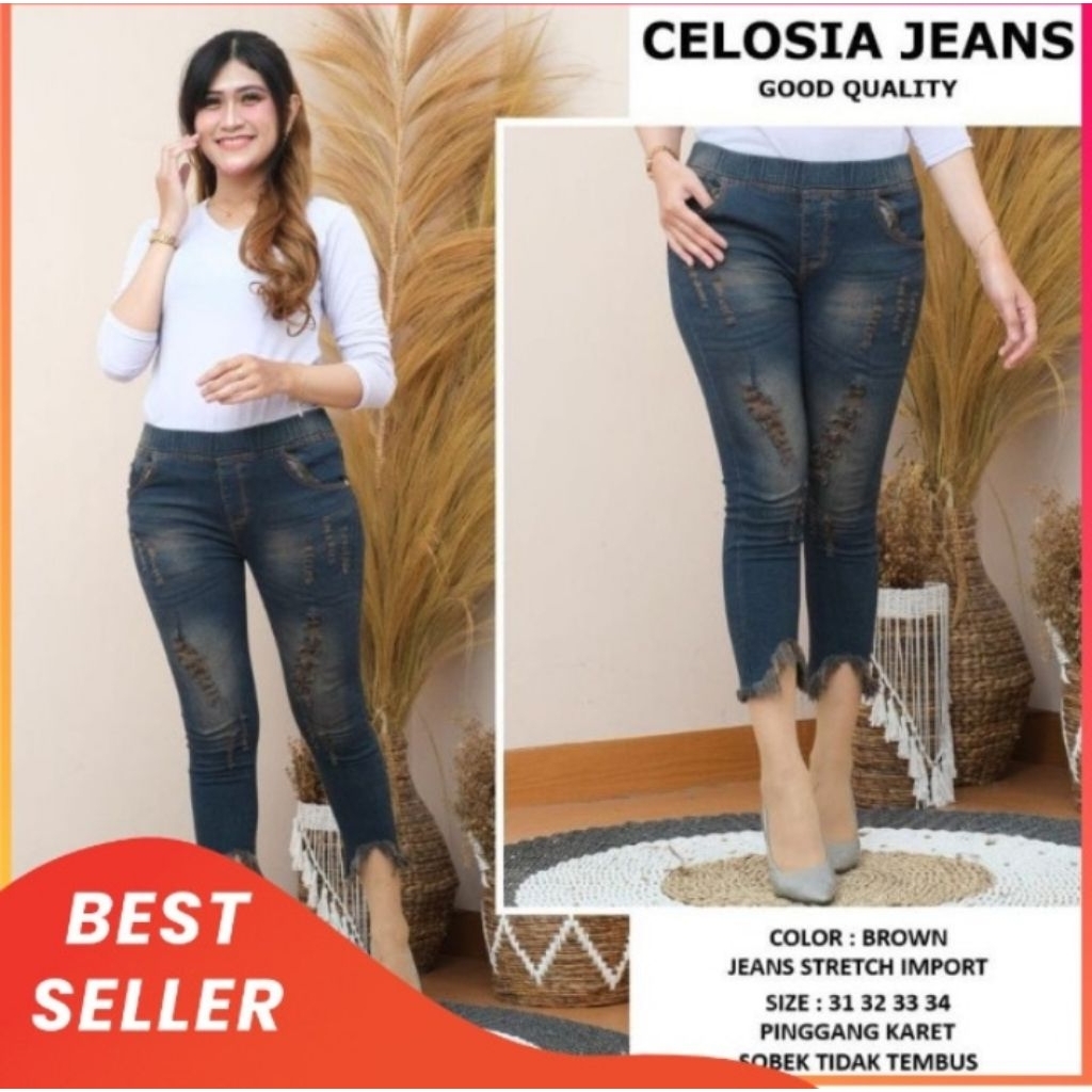 CELANA JEANS CELOSIA / JEGGING JEANS WANITA / CELANA JEANS CEWE