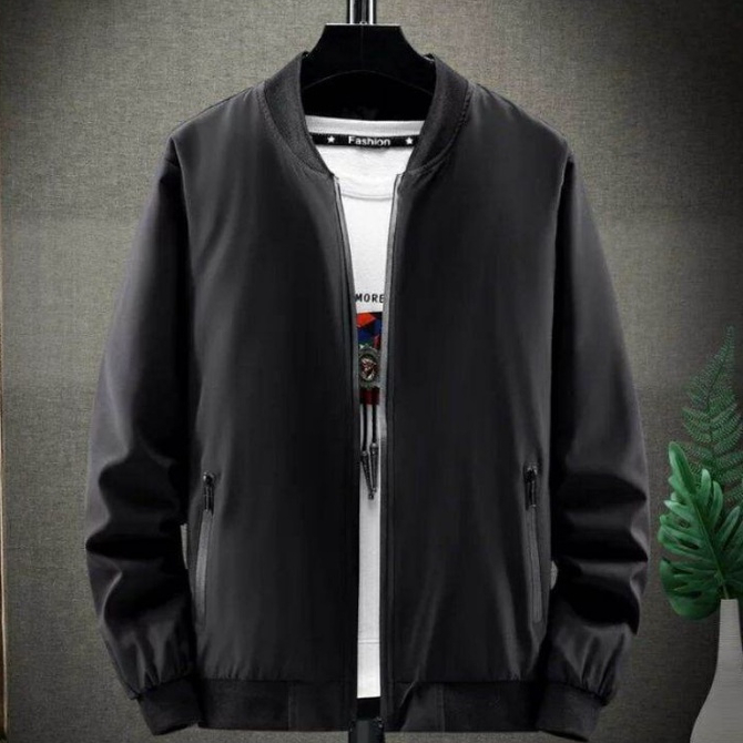 Jaket Bomber Parasut Polos Pria Wanita Waterproof Jumbo Anti Air Ukuran M - L - XL - XXL