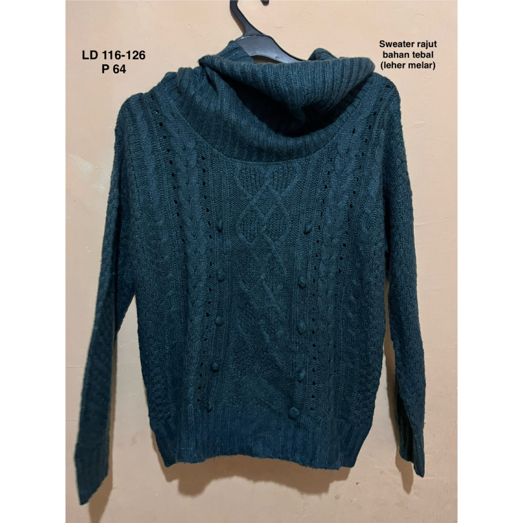 Sweater knit rajut tebal preloved