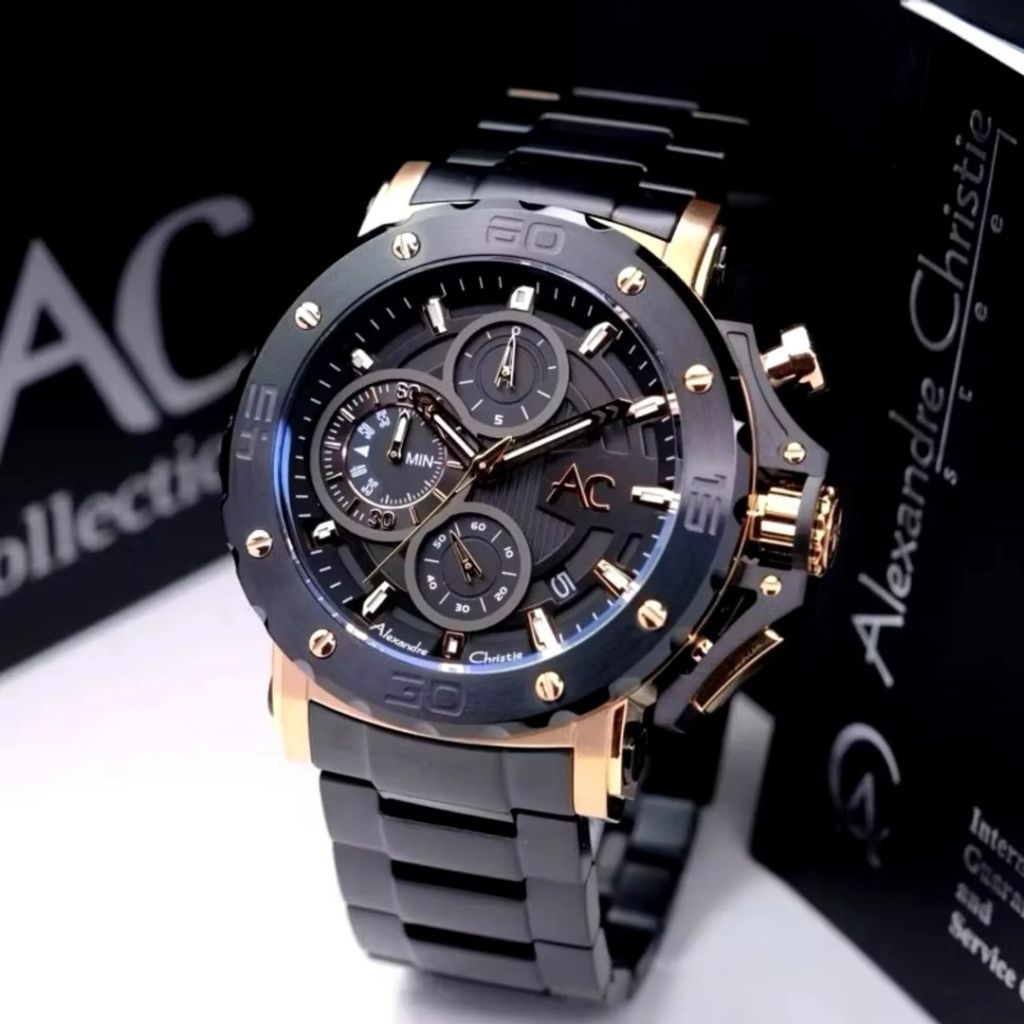 ORIGINAL 100% JAM TANGAN PRIA ALEXANDRE CHRISTIE AC 9205 MC GARANSI RESMI
