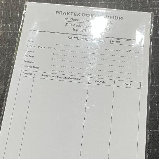 Kartu Pasien Rekam Medis Custum