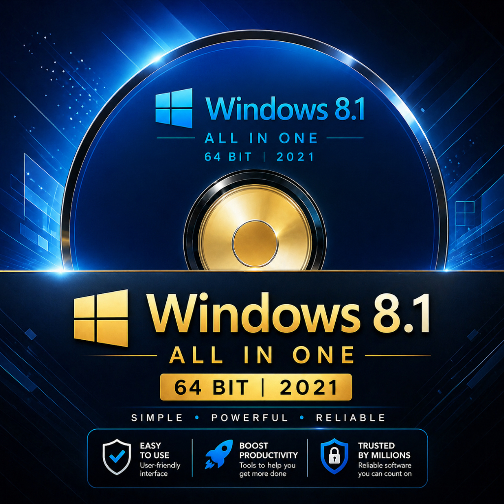 DVD Windows® 8.1 All-In-One 64-Bit 2021 Product Key License Free Activation