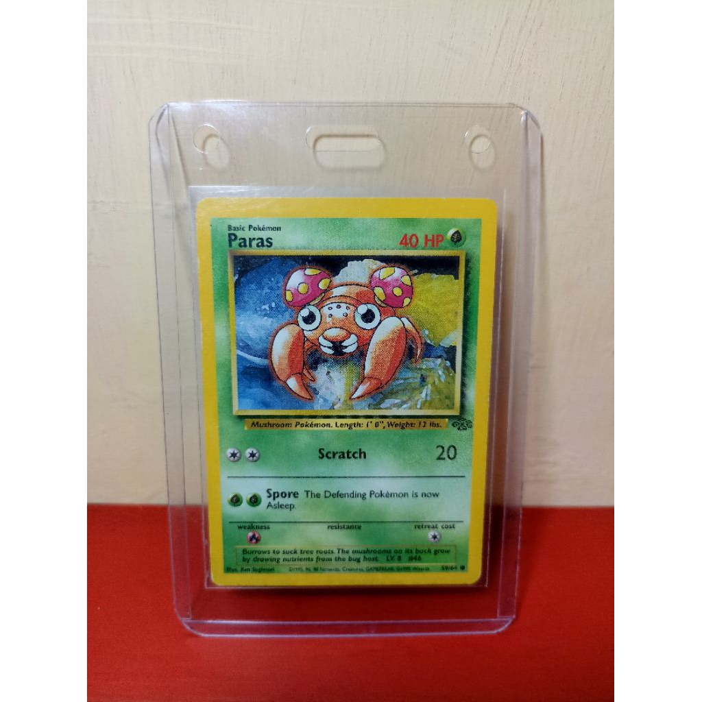 Kartu Pokemon Vintage Paras base set th 1999