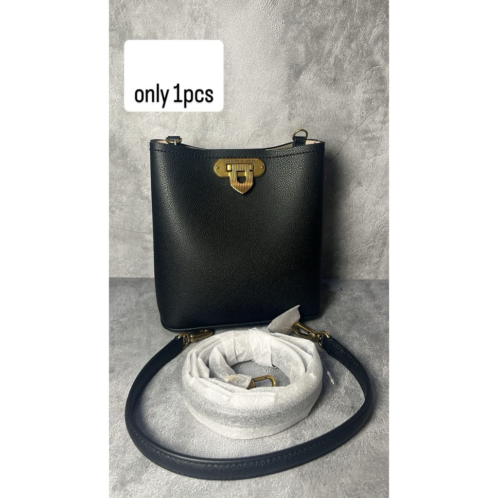 Charles & Keith Sling Bag - Black (100% Original)