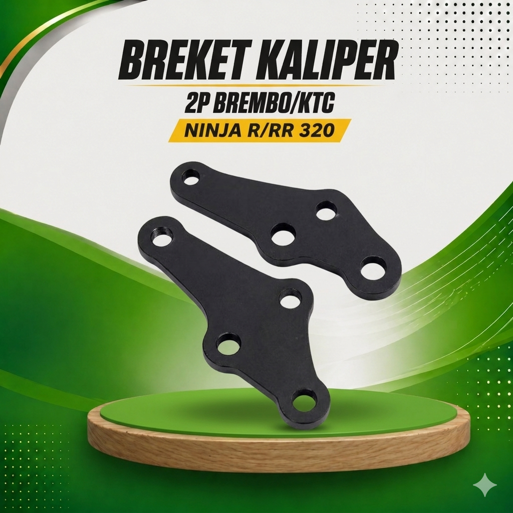 Breket Kaliper 2P Brembo Ktc Depan Belakang Ninja R SS RR Kaliper Ninja R/RR 320mm