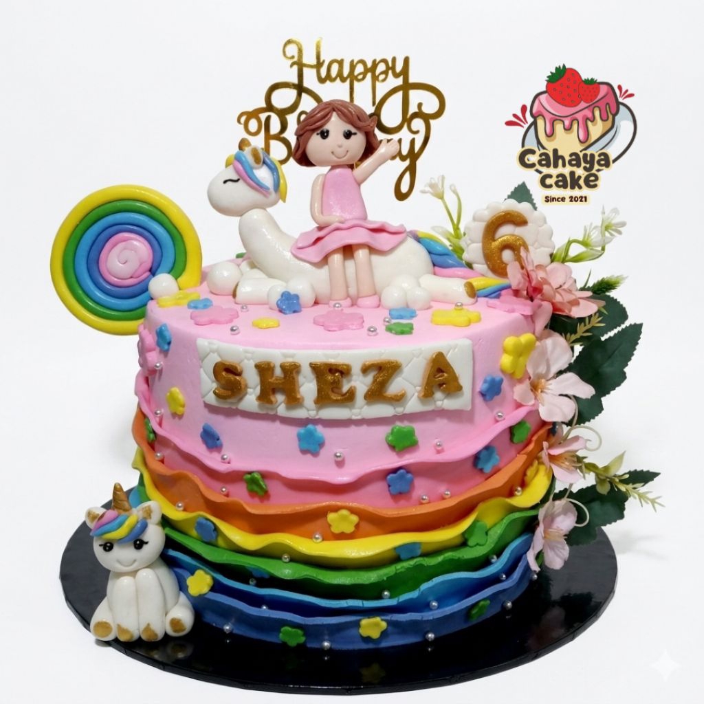 Unicorn Cake / Kue Ulang Tahun Anak Perempuan / Kue Ultah Kuda Poni / Unicorn