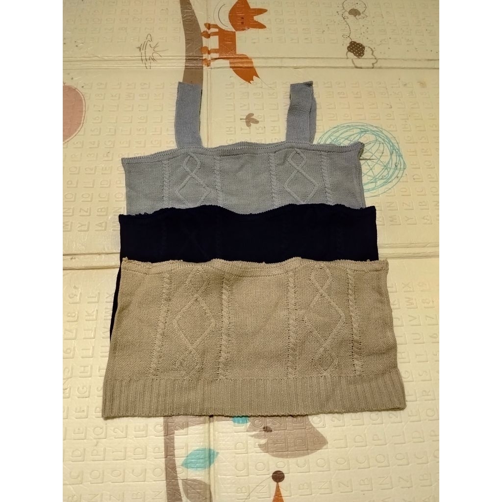 rompi rajut crop top