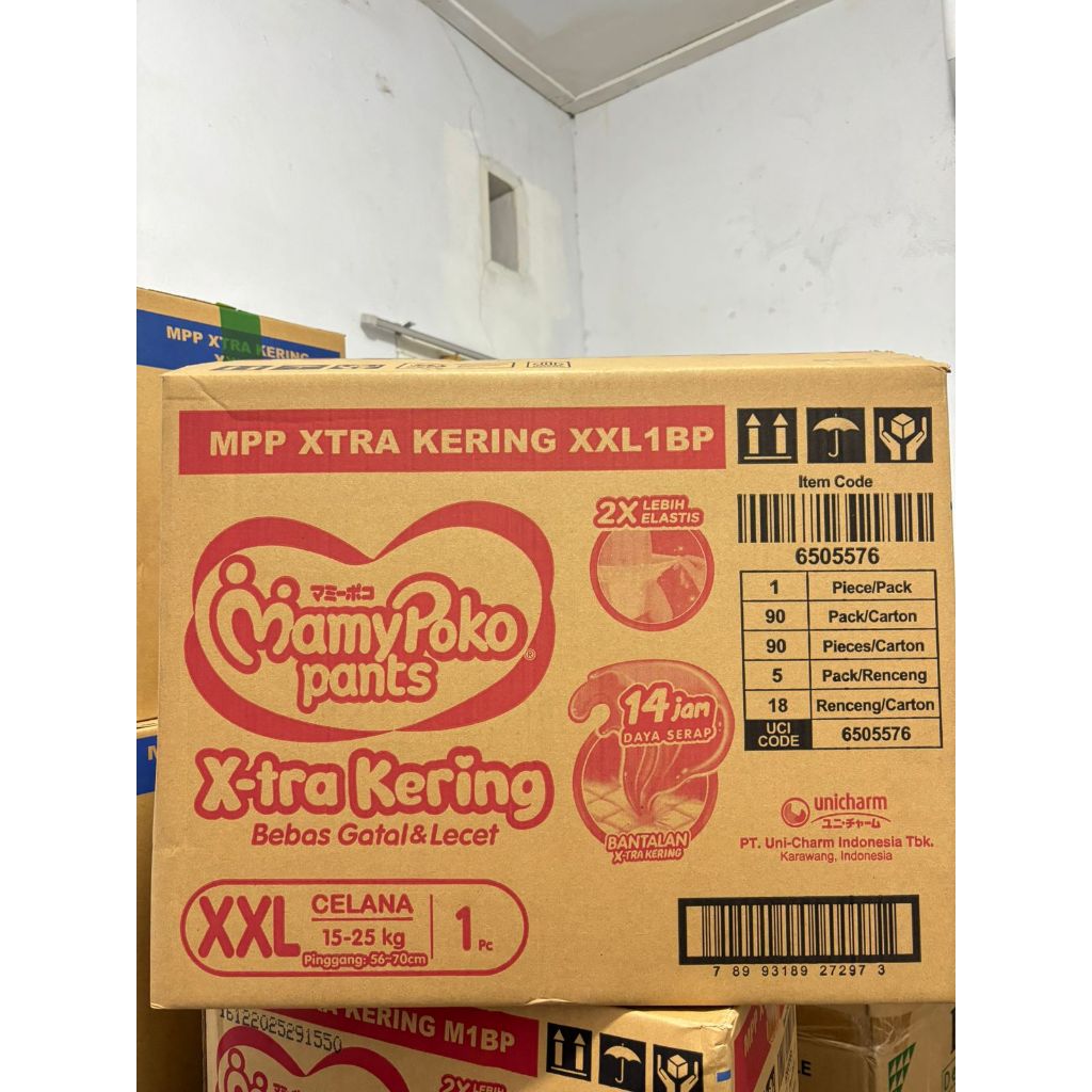 GROSIR 1DUS SACHET Popok Celana MamyPoko Xtra Kering 1 Karton - Serap Banyak, Kulit Tetap Kering 90P