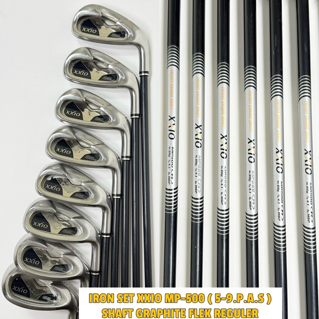 Iron Set Golf Man XXIO MP-500 Shaft Graphite Flek Reguler Bekas Original - Stick Golf Iron Set Origi