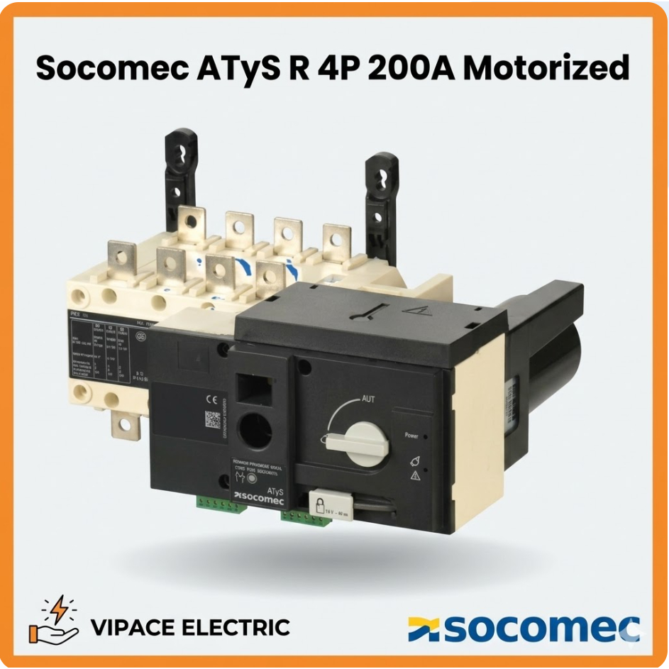 Socomec ATyS R 4P 200A Motorized Change Over Switch 95234020 Original