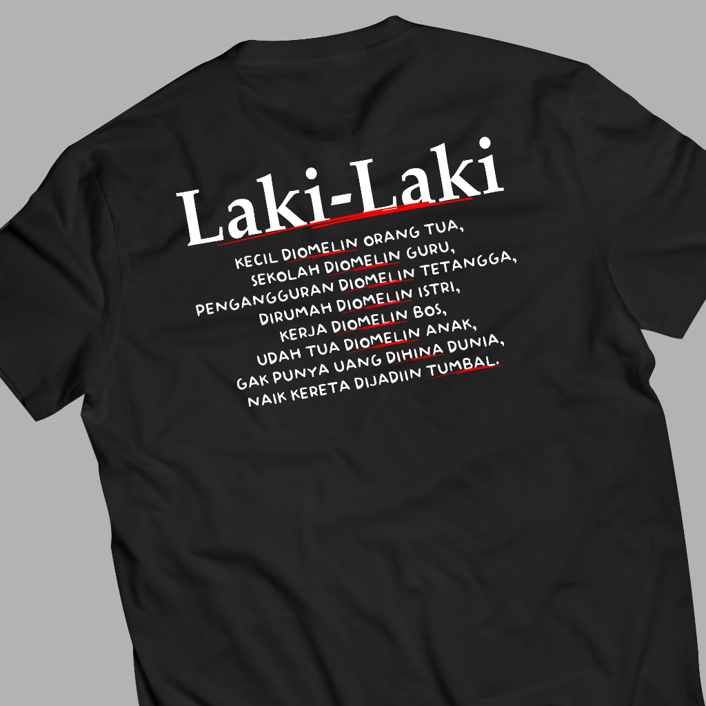 KAOSIND Kaos Laki-Laki Diomelin | Dihina | Ditumbalkan | 100% Premium Cotton Combed 24s