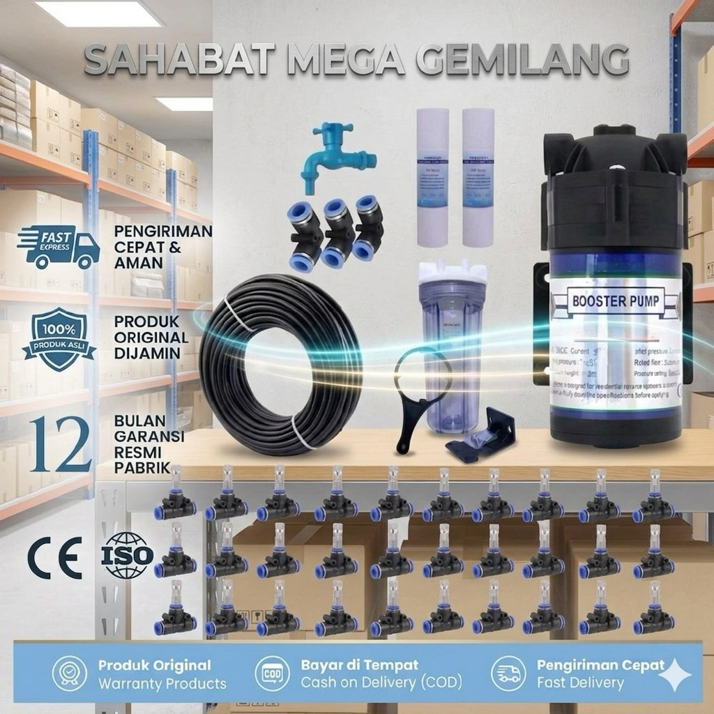 Paket Misting Kabut Embun 12 Mist Nozzle Titik Mesin Embun / Kabut Misting