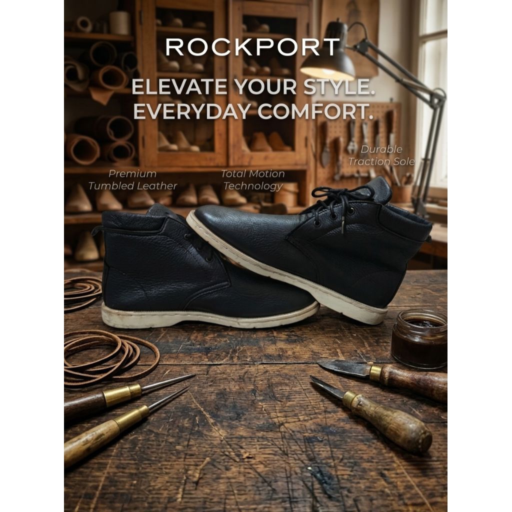 Sepatu Boot Kulit Rockport