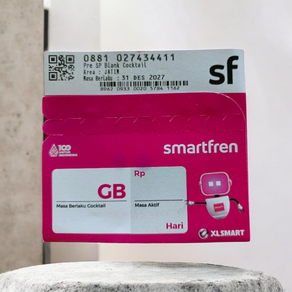 nomor rapi smartfren 88 10 27 43 44 11 isi kuota 3gb 30d jaringan 5G XL