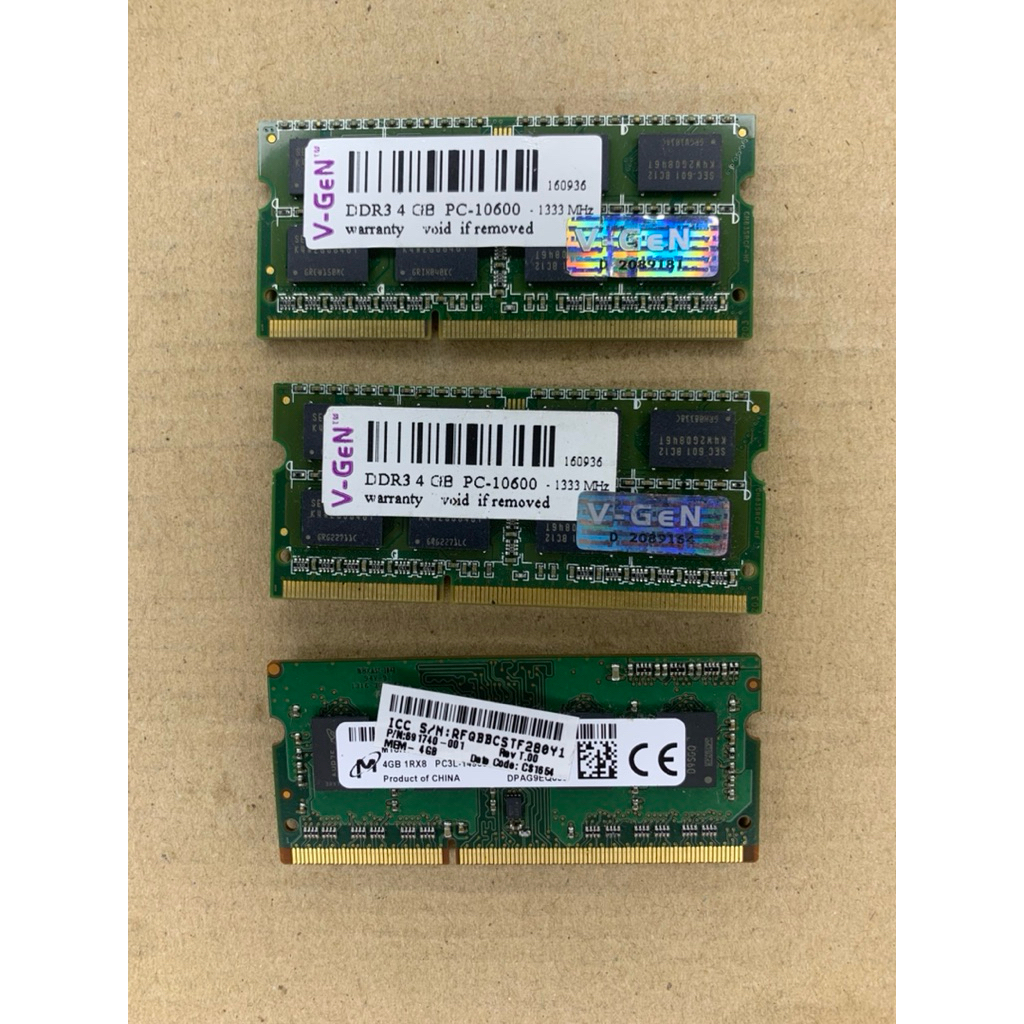 (bekas) ram sodimm laptop ddr3 ddr3l 4gb